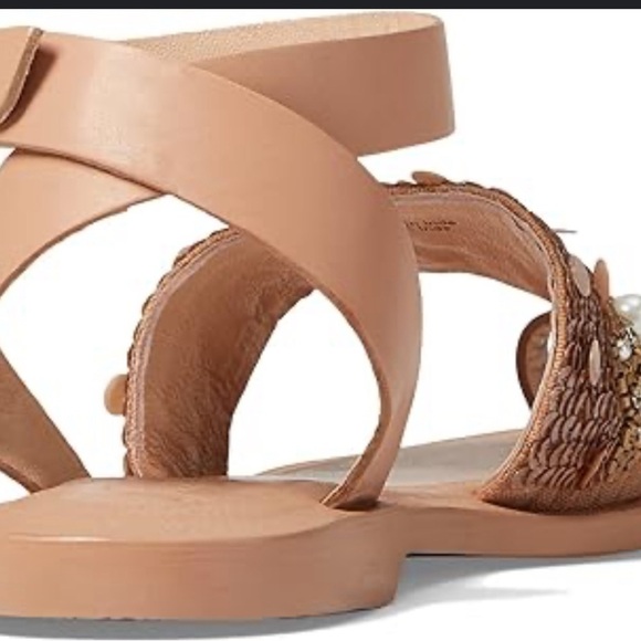 Free People Sun Peaks Embellished Sandals in Sandbar size 41/9 - Picture 4 of 8